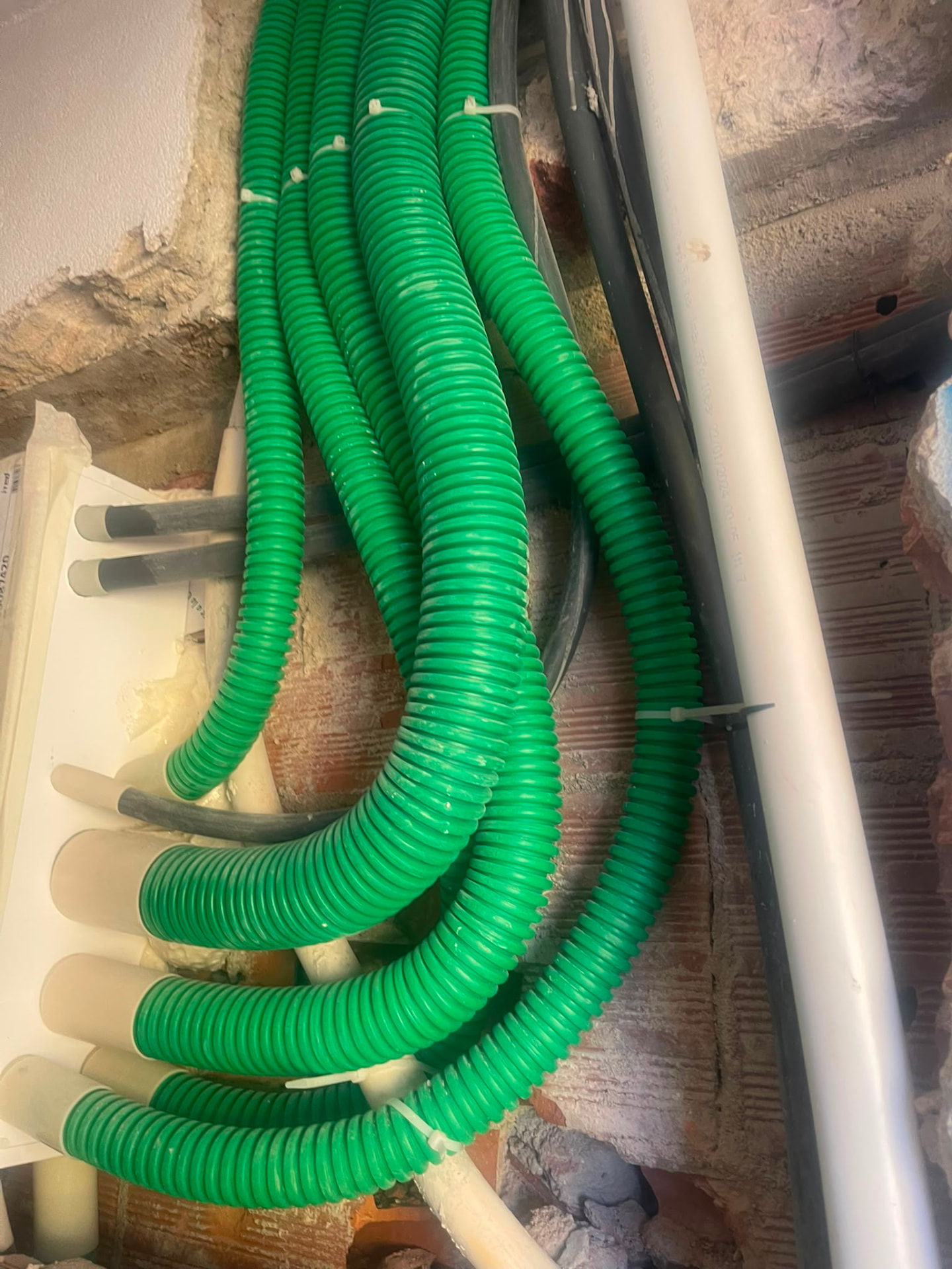 Infraestruturas técnicas executadas em obra